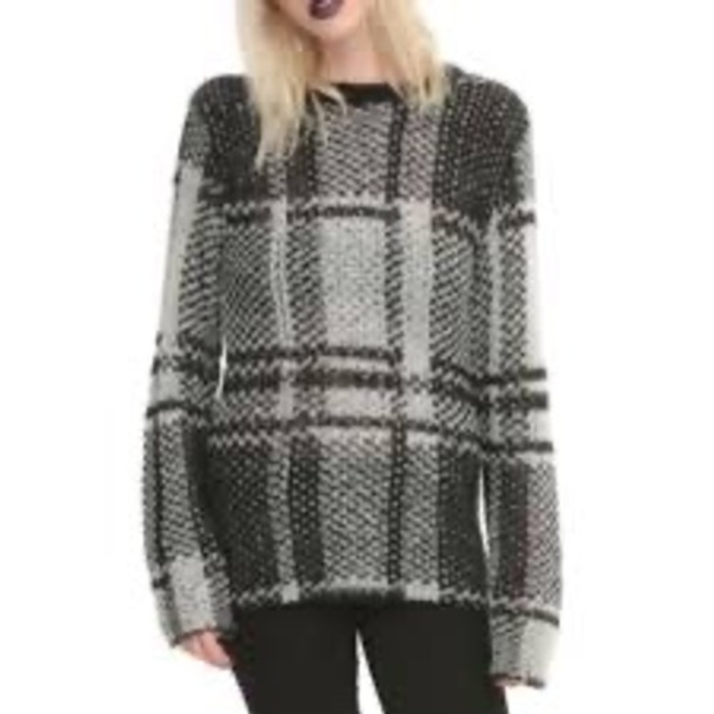 Royal Bones Daang Goodman Plaid‎ Goth Grunge Dark Academia Sweater Size Small
